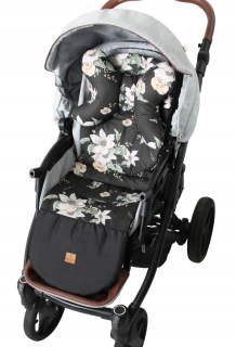 Vložka do kočíka, vložka do kočíka Kimberly XXL, 100 cm + vankúšik Butterfly do kočíka, rôzne vzory